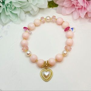 Queen Conch Shell Crystal Pearl Bracelet